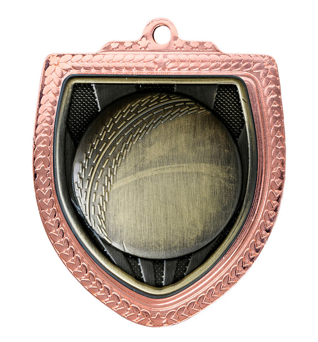 Shield Medal - Cricket Ball 80mm