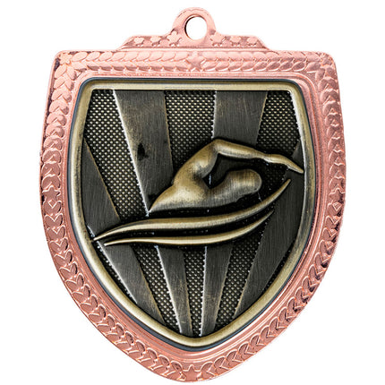 Shield Medal - Swimming 80mm