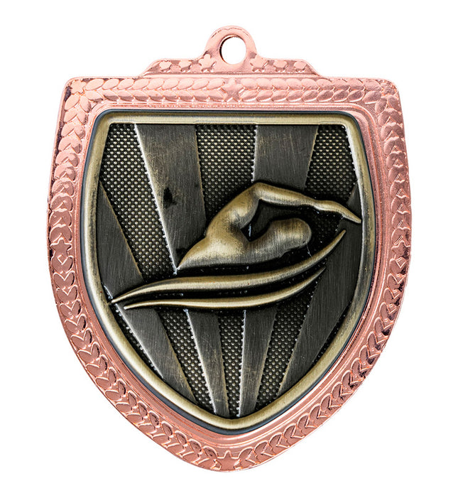 Shield Medal - Swimming 80mm