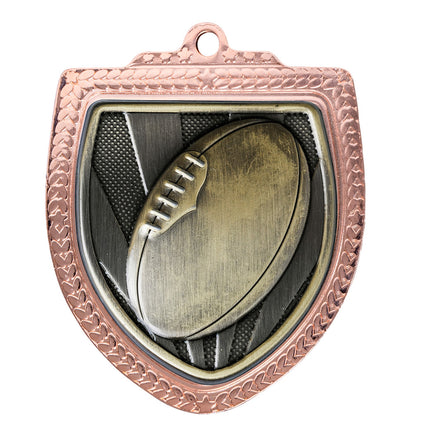 Shield Medal - Aussie Rules Ball 80mm