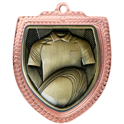 Shield Medal - Rugby Shirt 80mm