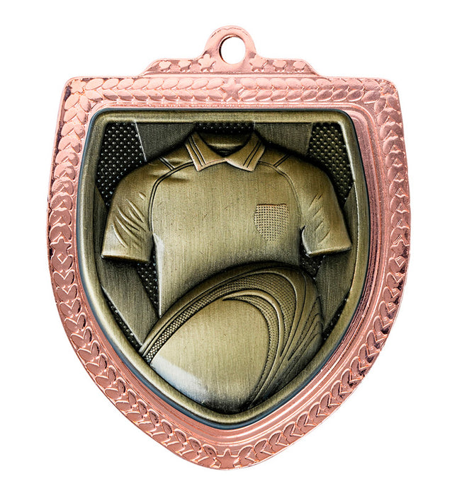 Shield Medal - Rugby Shirt 80mm