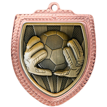 Shield Medal - Football Goalkeeper 80mm