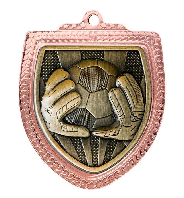 Shield Medal - Football Goalkeeper 80mm