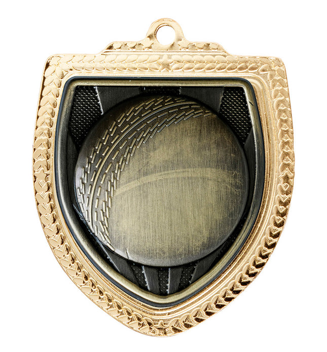 Shield Medal - Cricket Ball 80mm