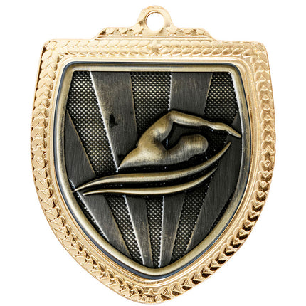 Shield Medal - Swimming 80mm