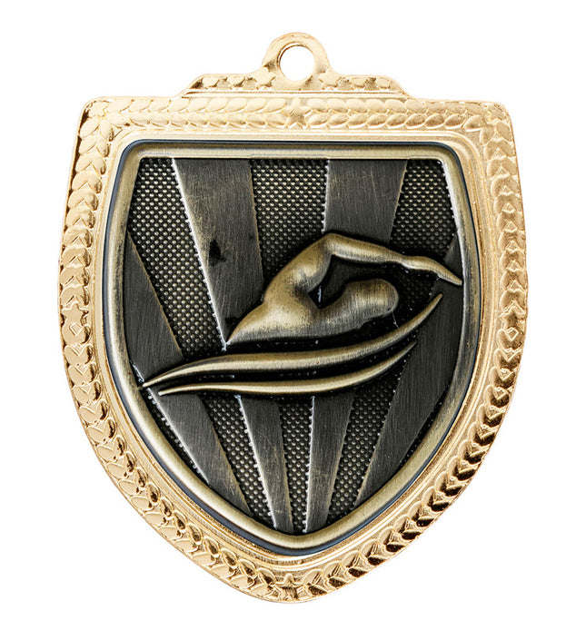 Shield Medal - Swimming 80mm