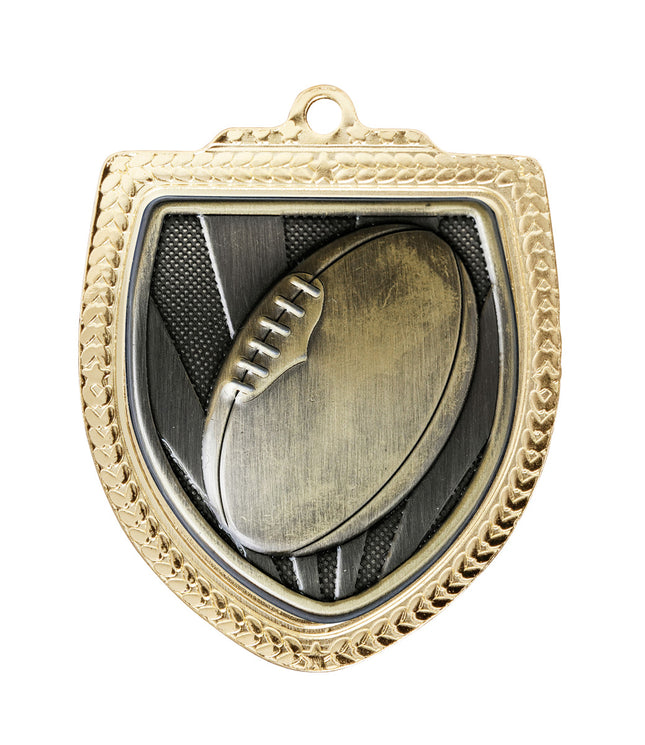 Shield Medal - Aussie Rules Ball 80mm