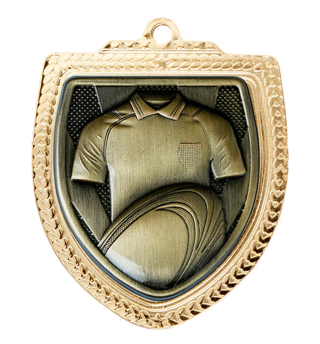 Shield Medal - Rugby Shirt 80mm
