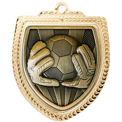 Shield Medal - Football Goalkeeper 80mm
