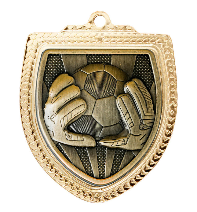 Shield Medal - Football Goalkeeper 80mm