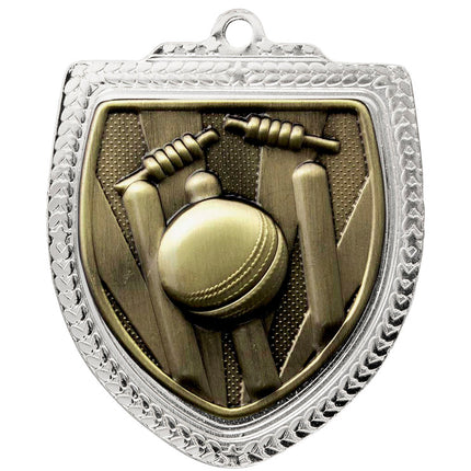 Shield Medal - Cricket   80mm