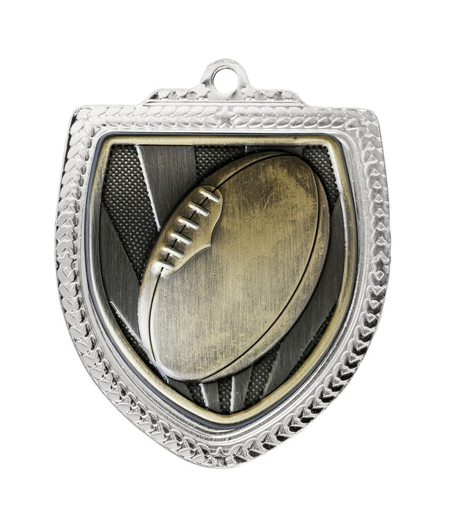 Shield Medal - Aussie Rules Ball 80mm