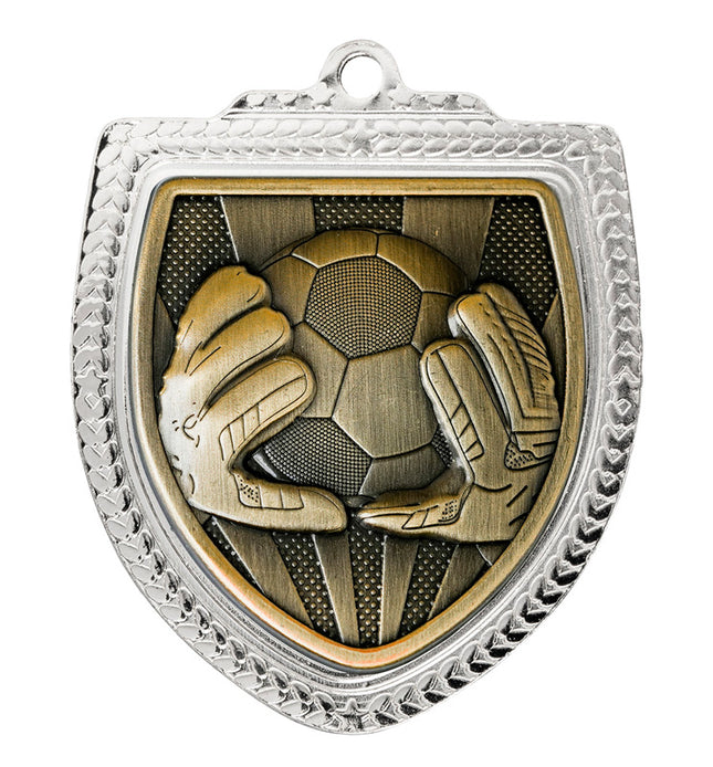 Shield Medal - Football Goalkeeper 80mm