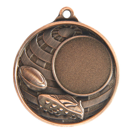 Global Medal -Rugby + 25mm insert 50mm