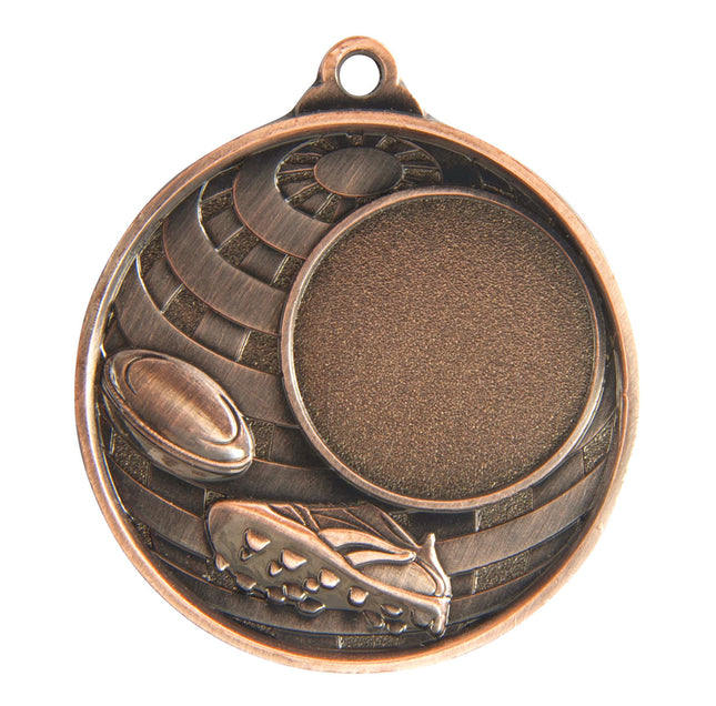 Global Medal -Rugby + 25mm insert 50mm