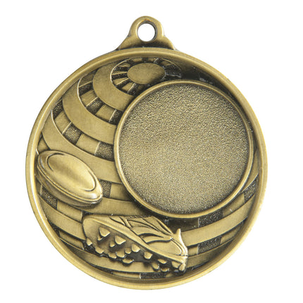 Global Medal -Rugby + 25mm insert 50mm