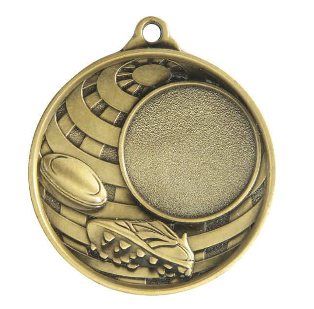 Global Medal -Rugby + 25mm insert 50mm