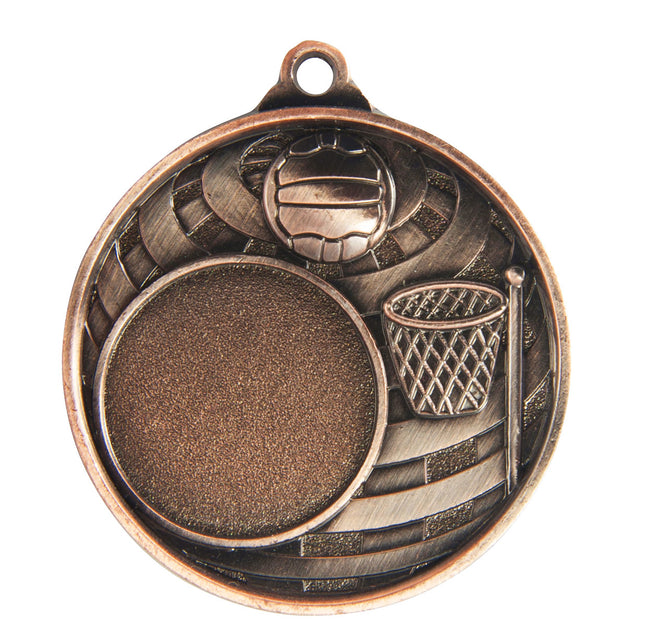 Global Medal -Netball + 25mm insert 50mm