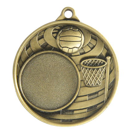 Global Medal -Netball + 25mm insert 50mm