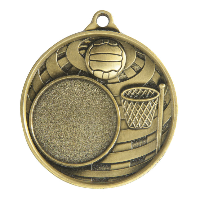 Global Medal -Netball + 25mm insert 50mm