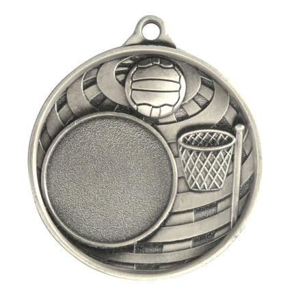 Global Medal -Netball + 25mm insert 50mm