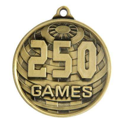 Global Medal-No. Games (250) 50mm