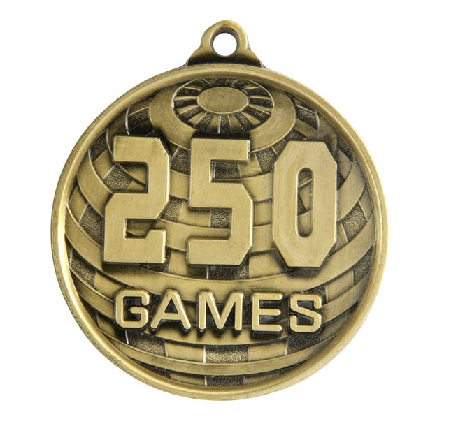 Global Medal-No. Games (250) 50mm