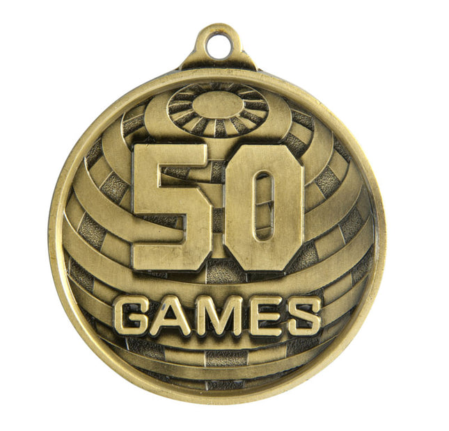 Global Medal-No. Games (50) 50mm