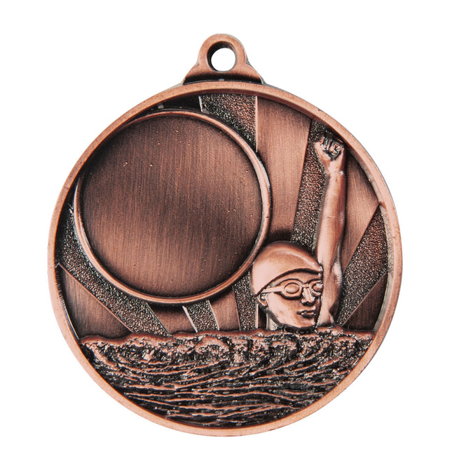 Sunrise Medal-Swimming+25mm insert 50mm
