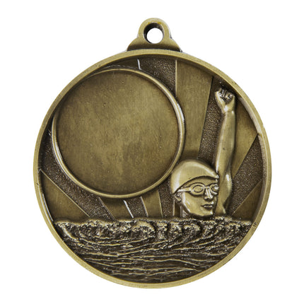 Sunrise Medal-Swimming+25mm insert 50mm