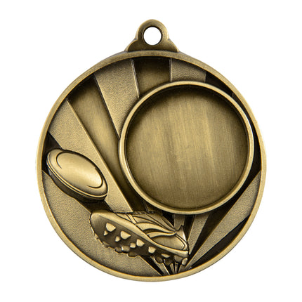 Sunrise Medal-Rugby+25mm insert 50mm