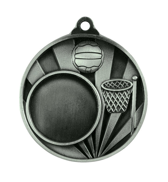Sunrise Medal-Netball + 25mm insert 50mm