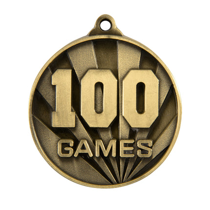 Sunrise Medal-No. Games (100) 50mm