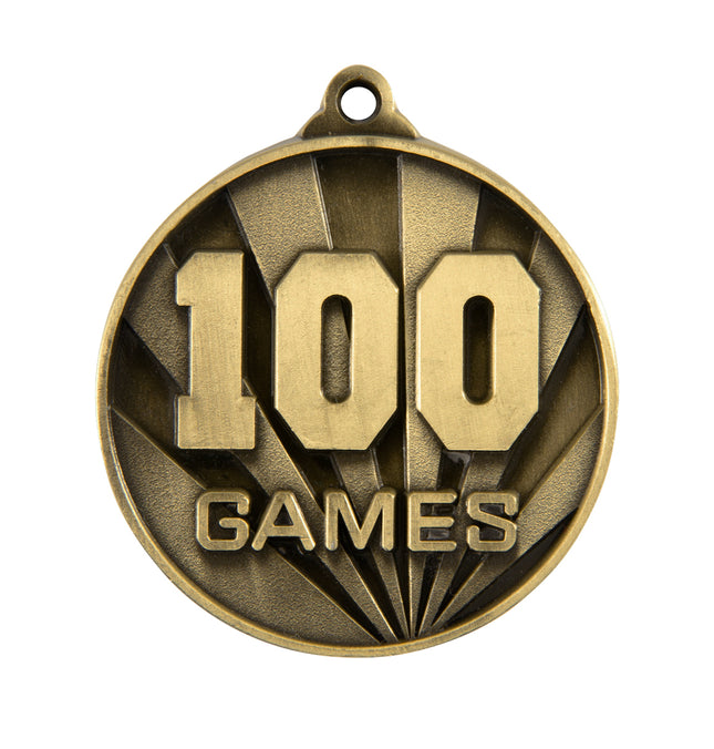 Sunrise Medal-No. Games (100) 50mm