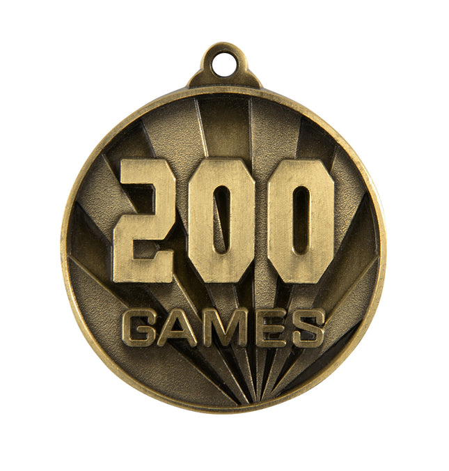 Sunrise Medal-No. Games (200) 50mm