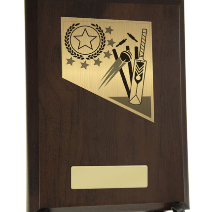 Cricket Theme on Plaque 155mm