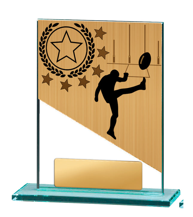 Aussie Rules Theme on Glass 130mm