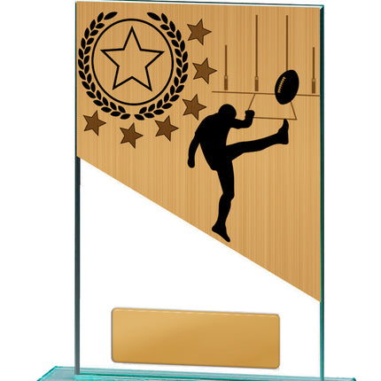 Aussie Rules Theme on Glass 130mm