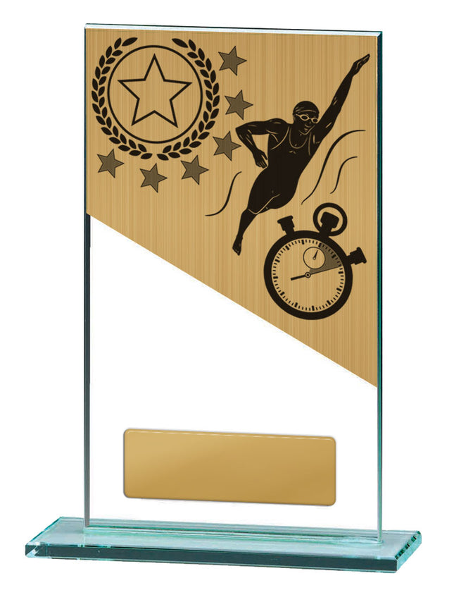 Swimming Theme on Glass 130mm