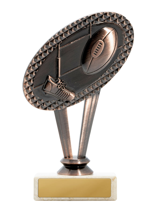 Metal Rugby Theme on Base 150mm
